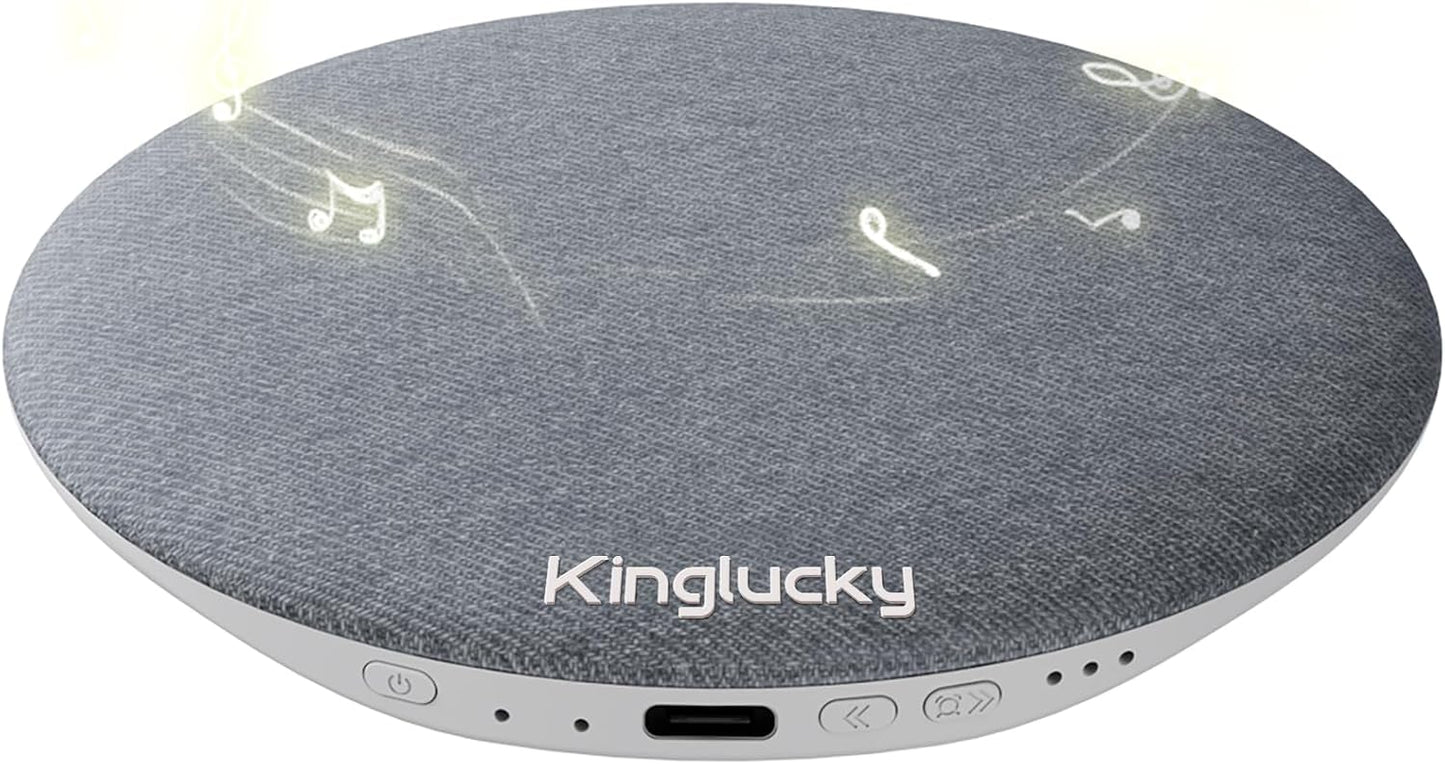 Kinglucky X50 Pillow Speaker for Sleeping, Built-in White Noise Sound Machine Pink Noise for Sleeping, Auto-Off Timer Portable Bluetooth Speaker Under Pillow Rechargeable for Side Sleeper, Blue