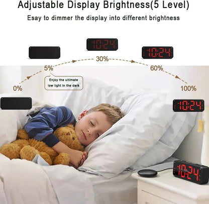 Multifunctional USB Charging Vibratings Alarm Clock with Bed Shaker for Heavy Sleepers with Strong