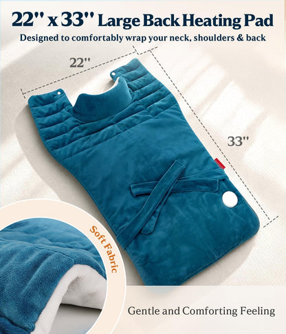 Comfytemp Heating Pad for Back Neck Shoulders, Weighted Electric Heated Pad