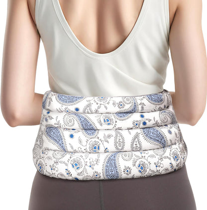 Heating Pad for Neck and Back, Extra Long Microwavable Weighted Moist Heat Pack, Reusable Neck and Back Wrap for Sore Muscles & Stress Relief