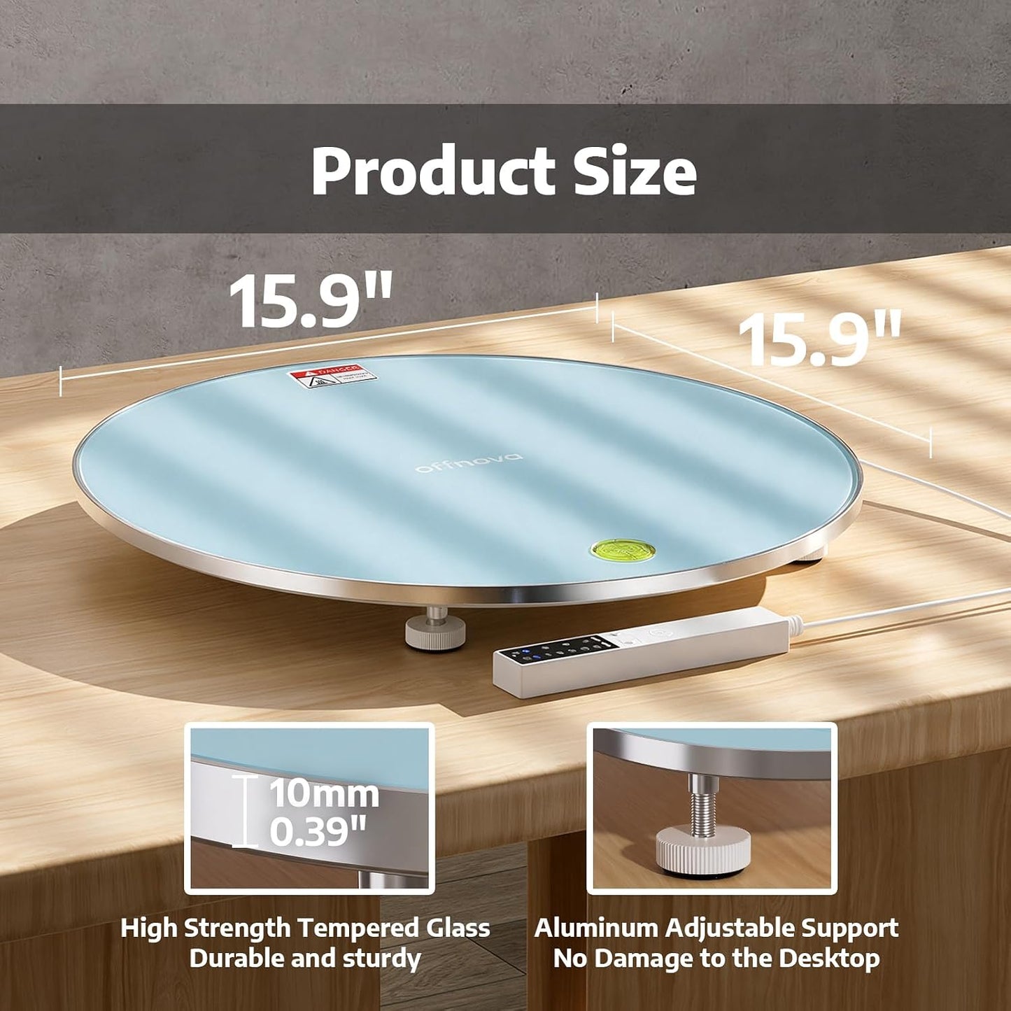OFFNOVA Resin Heating Mat & Leveling Table, 2-in-1 Resin Tools for Epoxy Resin, Resin Curing Machine for Resin Molds, Undeformed Resin Dryer with Smart Timer & Temperature Control, Silicone Mat