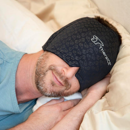 TheraICE Migraine Relief Cap, Headache Ice Pack for Tension Headache Relief | Cold Compress Eye Mask for Sinus Pressure, 360 Degree Compression Head Wrap, Hangover & Stress Relief