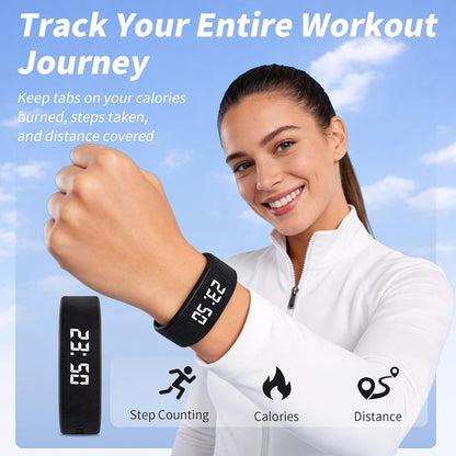 Vibrating Alarm Wristband Clock for Heavy Sleepers Wake Band Watch Bracelet Adults Silent Shock Vibration Wrist for Deaf People Wearable Loud Sleep Despertador Alarmas para Despertar