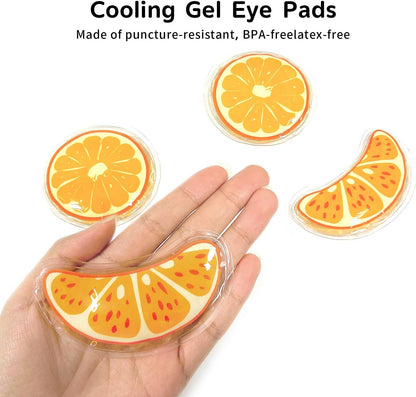 4PCS Gel Eye Ice Pack Set Reusable, Cold and Hot Compress for Eyes, Ice Pack for Eyes, Cooling Eye Pads for Eye Strain, Swelling, Redness, Dark Circles, Puffy Eyes, and Eye Recovery Surgery.