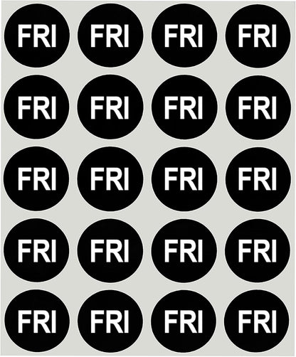 1 Inch Orange Removable Saturday Day Labels, 420/Pack | Removable Day-Of-Week Food Rotation Labels for Kitchens, Restaurants, Catering, Meal Prep and Inventory Made in USA