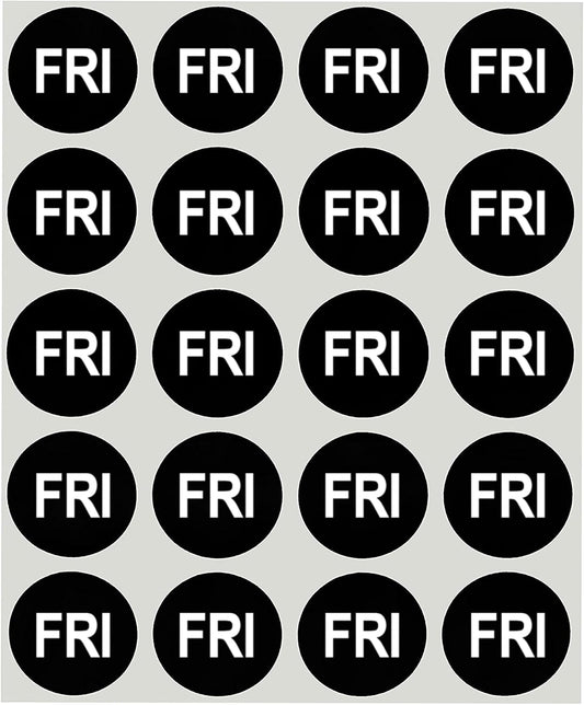 1 Inch Orange Removable Saturday Day Labels, 420/Pack | Removable Day-Of-Week Food Rotation Labels for Kitchens, Restaurants, Catering, Meal Prep and Inventory Made in USA