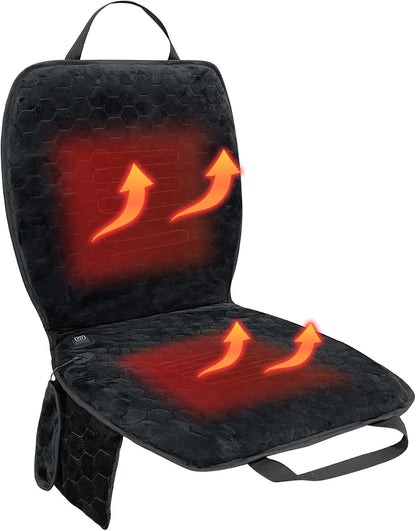 Portable Heated Seat Cushion (No Power Bank) - Premium Heated Camping Chair Pad, Foldable Heated Stadium Seat for Bleachers, USB Powered for Sports & Concerts - Grey