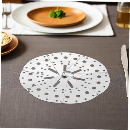 Stainless Steel Adjustable Anti-spill Lid Cover, Multipurpose Household Spill Stopper, Kitchen Overflow Protector for Pots and Pans