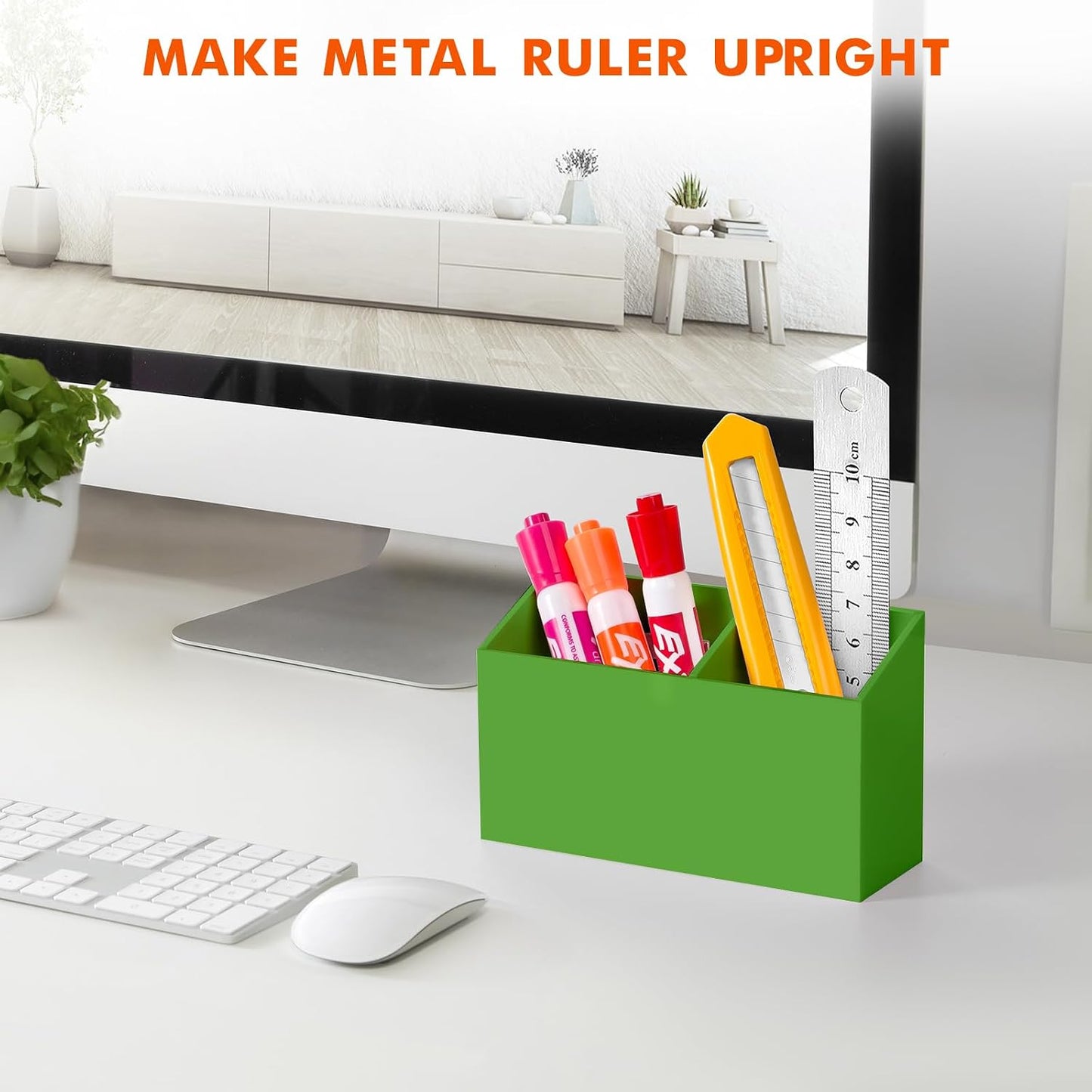 BEYGORM Magnetic Dry Erase Marker Holder for Whiteboard & Refrigerator | Non-slip Acrylic Pen Holder for Classroom, Fridge Magnet, Locker Organizer Accessories, Teacher & School Supplies(Black)