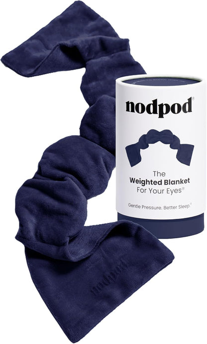 Nodpod Mineralized Silk Gentle Pressure Sleep Mask - Strap-Free, Light-Blocking Design for Sleep, Travel & Relaxation - Weighted Eye Pillow, Machine Washable (Willow)