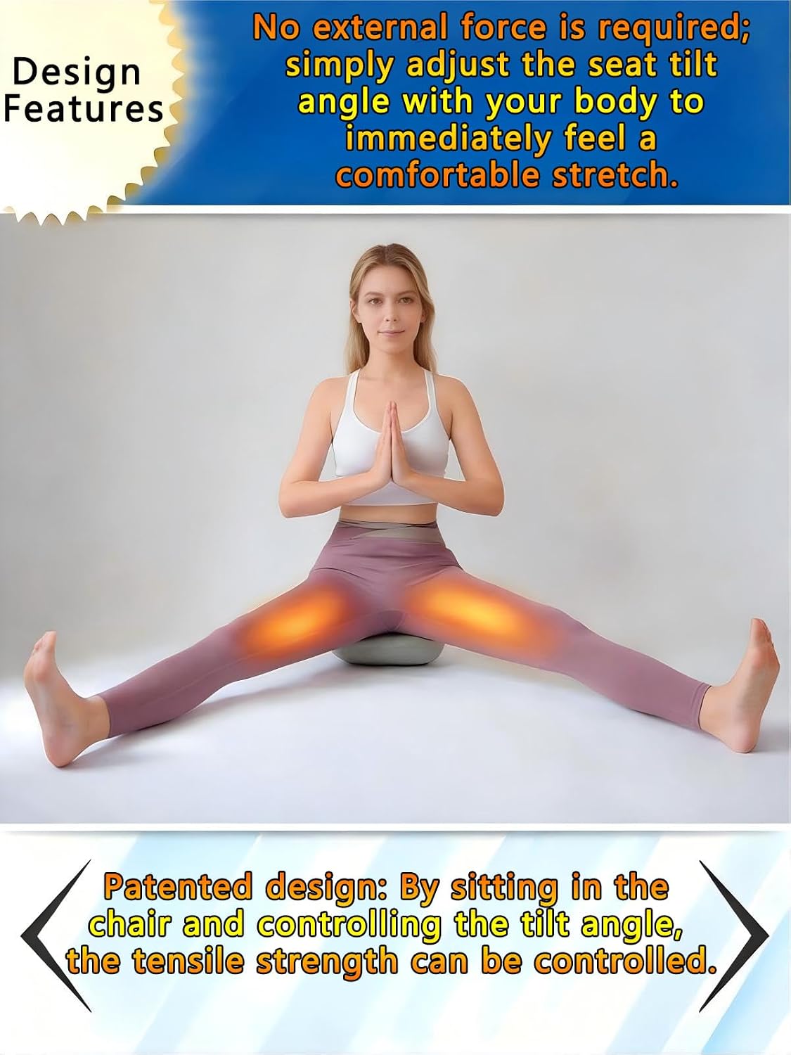 Multi-Functional Stretcher for Legs, Back, and hips; Suitable for Ballet, Dance, Yoga, and Flexibility Training. Relieves Leg and Back Muscle Soreness. Mini, Lightweight, and Portable