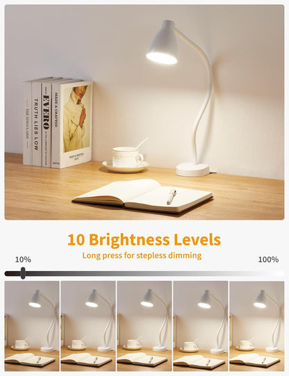 BOHON No Install Bedside Reading Light, Clip-Free Wall Mounted Lamp Black | 5 Colors & 10 Brightness Levels, Flexible Gooseneck, 30 Min Auto-Off Timer, Bed Lights for Headboard, Bedroom, Dorm