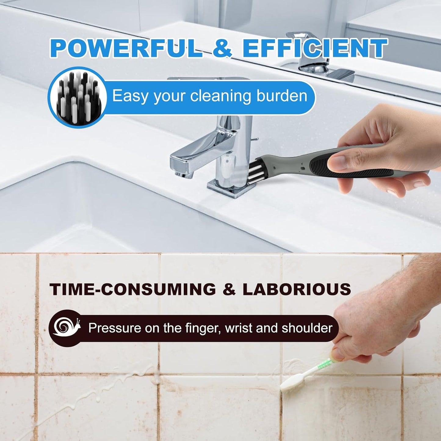 Rechargeable Electric Cleaning Brush with 4 in 1 Multiple Brush Heads and USB Cable, Indoor Household Cordless Motorized Brush for Bathroom Toilet Kitchen Tile Crevice (White & Red)