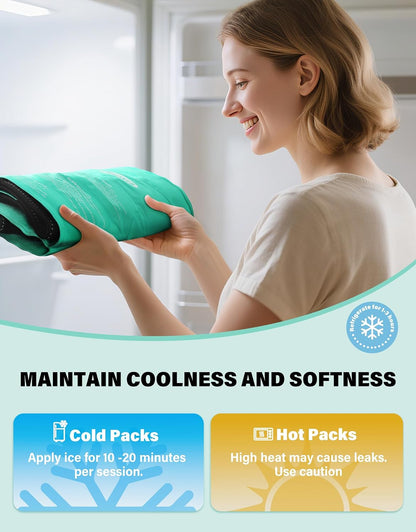 INMAKER Hip Ice Pack Wrap, Reusable Gel Hip Ice Pack After Surgery | Fit Waist to 24.8''-45'', At Least 20min-Lasting-Cold, Flexible & Evenly Cooling, for Inflammation, Swelling, Hip Pain Relief