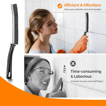 3Pcs Hard-bristled Crevice Cleaning Brush, Multifunctional Thin Gap Scrub Brush, Bathroom Cleaner Tools for Household Use, Kitchen, Window, Toilet, Grout, Faucets, Car