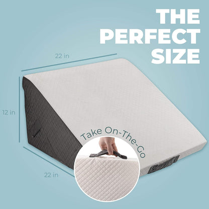 Kolbs Leg Elevation Pillow for After Surgery | Flat Top Bed Wedge Bolster Pillow for Legs | Foot, Knee, Ankle Elevation Post Surgery (Flat Top 7" Height)