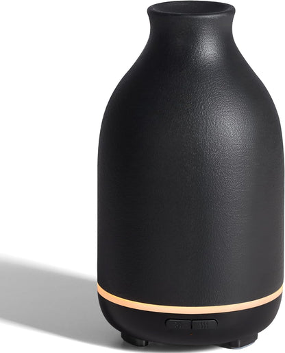 InnoGear Essential Oil Diffuser, 150ml Ceramic Stone Diffuser Handcrafted Aromatherapy Diffusers Ultrasonic Cool Mist Humidifier Vaporizor with 2 Mist Modes Waterless Auto Off for Room Office, White
