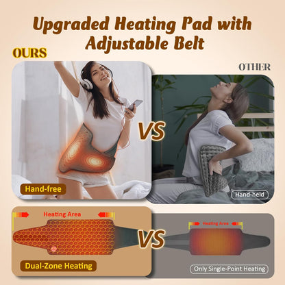 Heating Pad for Neck Shoulders Back, Upgraded PTC+NTC Even Heating, Versatile Electric Heated Neck Wrap for Full-Body Relax, Birthday Gifts for Women Men Mom Dad Wife Husband, ETL Safety Certified