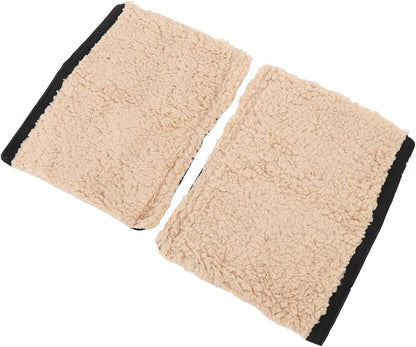 Brrnoo Sheepskin Chair Armrest Pad, Fleece Armrest Cushion for Chairs, Enhanced Comfort and Skin Protection Armrest Protector for Home or Office Use Fits Most Chairs (Grey)