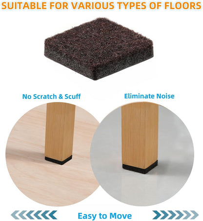 Felt Pads Small 3/8" Felt Pads for Cabinet Doors Bumpers, Cabinet Cushion Dots Felt Cabinet Door Stops, Self Adhesive Thick Bumper Pads to Protect Surfaces -Anti Scratch 234 Pcs Round Brown