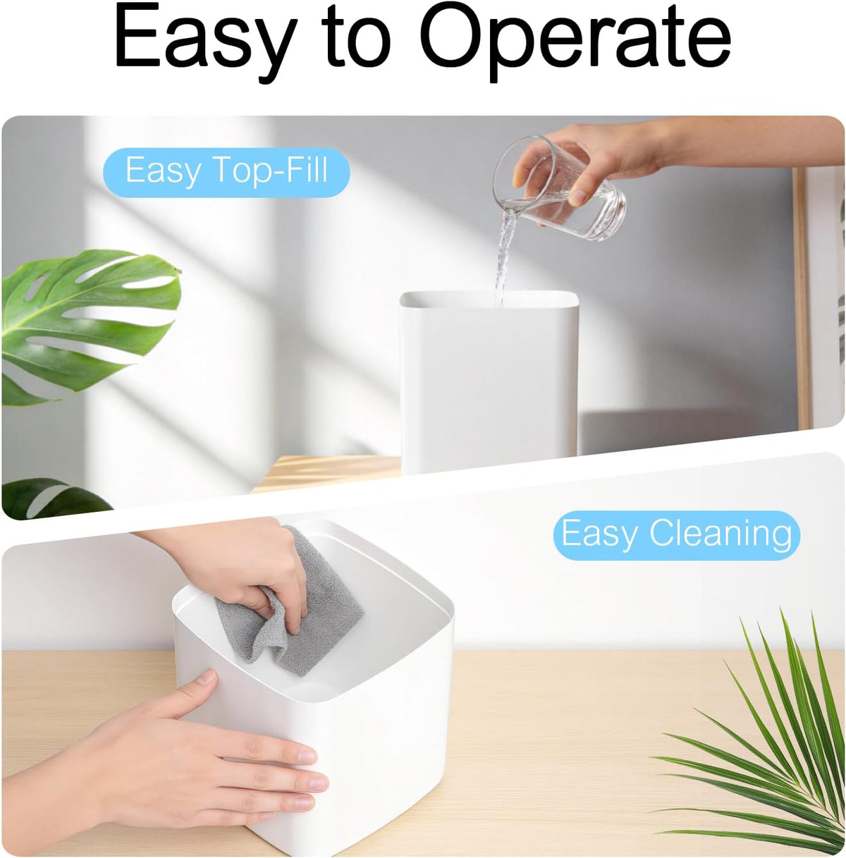 Humidifiers for Bedroom, 2.0L Cool Mist Humidifier for Plants & Home