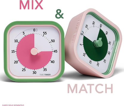 TIME TIMER Home MOD – 60-Minute Visual Timer Home Edition, Silent Operation Study Tool for Kids Desk, Homeschool Supplies, Office & Meetings (Fern Green)