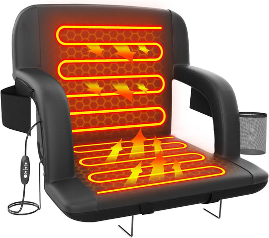 Suteck Heated Stadium Seats for Bleachers, 21" Wide with USB 3-Level Heat