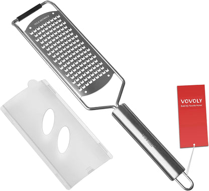 4-Pcs Pro Set Zester Grater Set, Cheese Grater with Razor-Sharp Stainless Steel Blade, Fine/Coarse/Extra Coarse/Slider Attachment