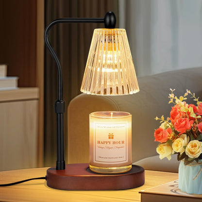 Imenlox Candle Warmer Lamp, with Timer & Dimmer, Adjustable Height, Christmas Birthday Mothers Day Gifts for Women Mom Her, House Warming New Home Thanksgiving Décor (Amber)