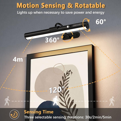 Hapfish Motion Sensor Battery Operated Wall Sconce,Wireless Picture Lights