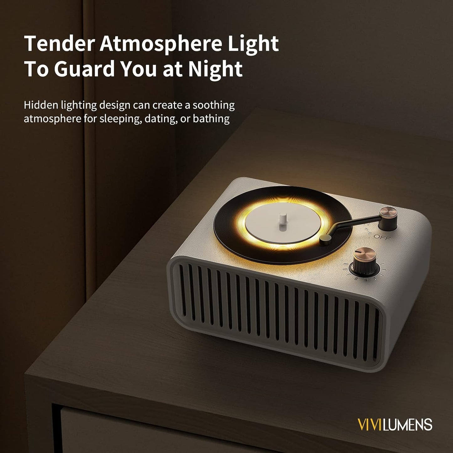 Vivilumens Speaker Bluetooth Wireless Charging 5 in 1 Speaker Loud for Adults Teens Aesthetic Book Shape Sunrise Gentle Wake Up Light for Bedroom Decor Bedside Tech Gifts