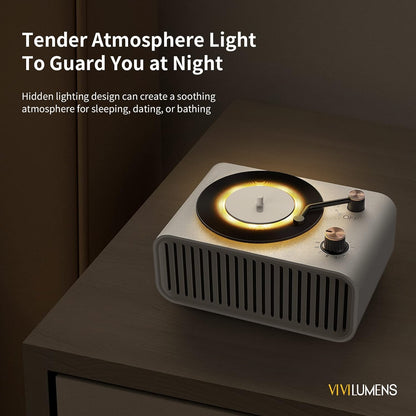 Vivilumens Speaker Bluetooth Wireless Charging 5 in 1 Speaker Loud for Adults Teens Aesthetic Book Shape Sunrise Gentle Wake Up Light for Bedroom Decor Bedside Tech Gifts