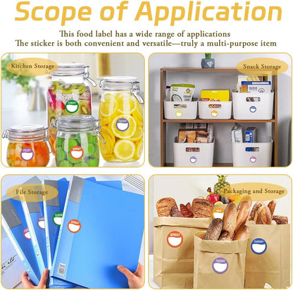Day Dots Food Labels,14 Rolls, 7000 Pieces (7000) | Round Day of the Week Stickers, Removable Food Date Labels Stickers for Kitchen Restaurant Freezer Containers Storage