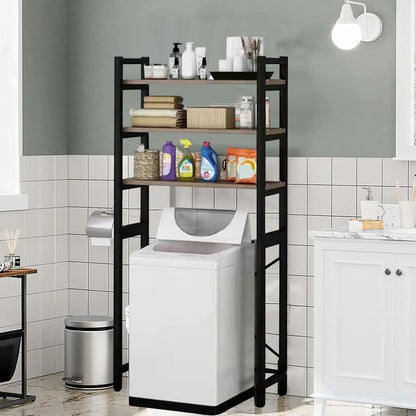 Over Washer and Dryer Storage Shelves for Washer Dryer Countertop, Laundry Room Storage Organizer, Over the Toilet Shelf Suit Washing Machine Width Within 25.59", Hold 50lbs 【Ship from US】