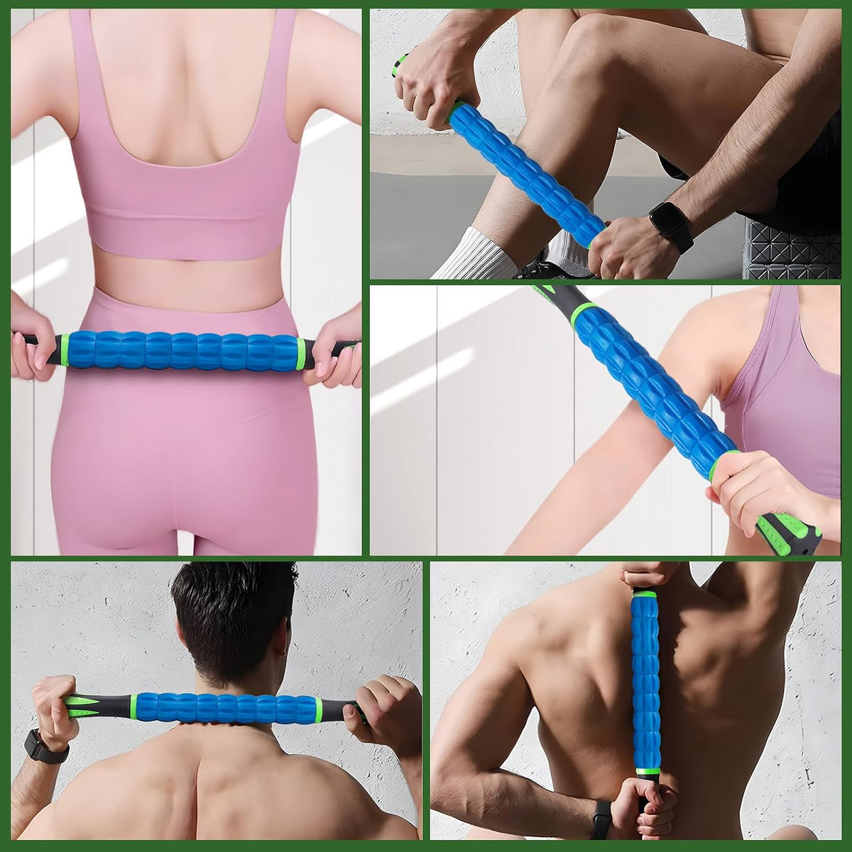 Massage Roller Stick,Muscle Roller Stick for Athletes,Liposuction Massage Roller for Lymphatic Drainage, for Relief Muscle Soreness, Trigger Points, Help Runner Legs, Back Recovery