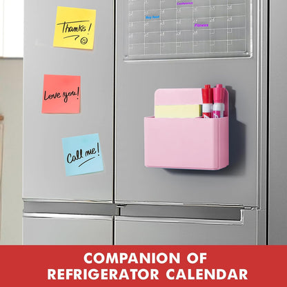 BEYGORM Plastic Magnetic Pen Holder, Powerful Magnet, 2 Pack | Classroom Must Haves, Dry Erase Marker Holder for Whiteboard, School Locker Organizer, Pencil Cup for Refrigerator(Black)