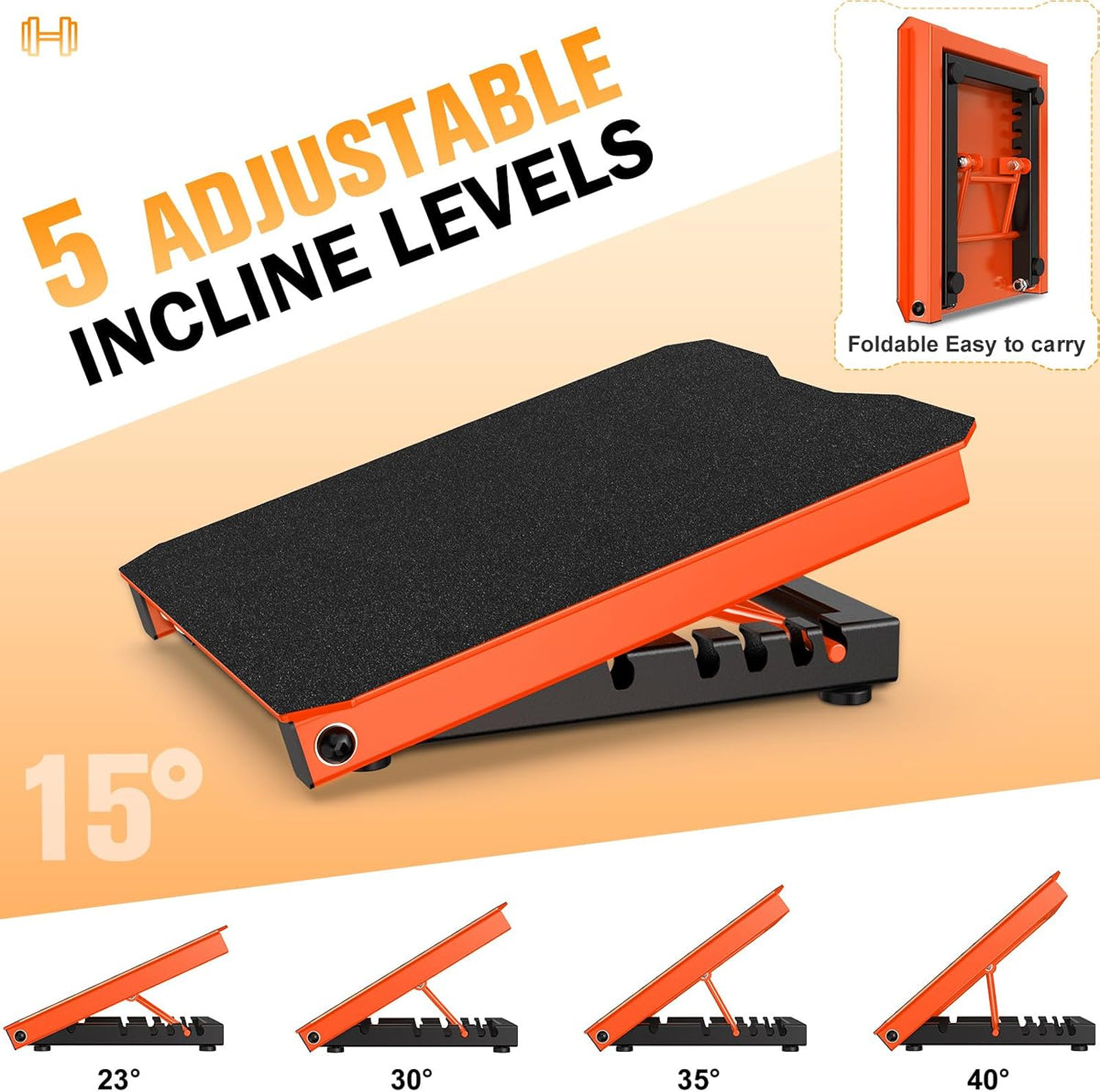 Metal Slant Board Calf Stretcher for Squat, Incline Balance Board
