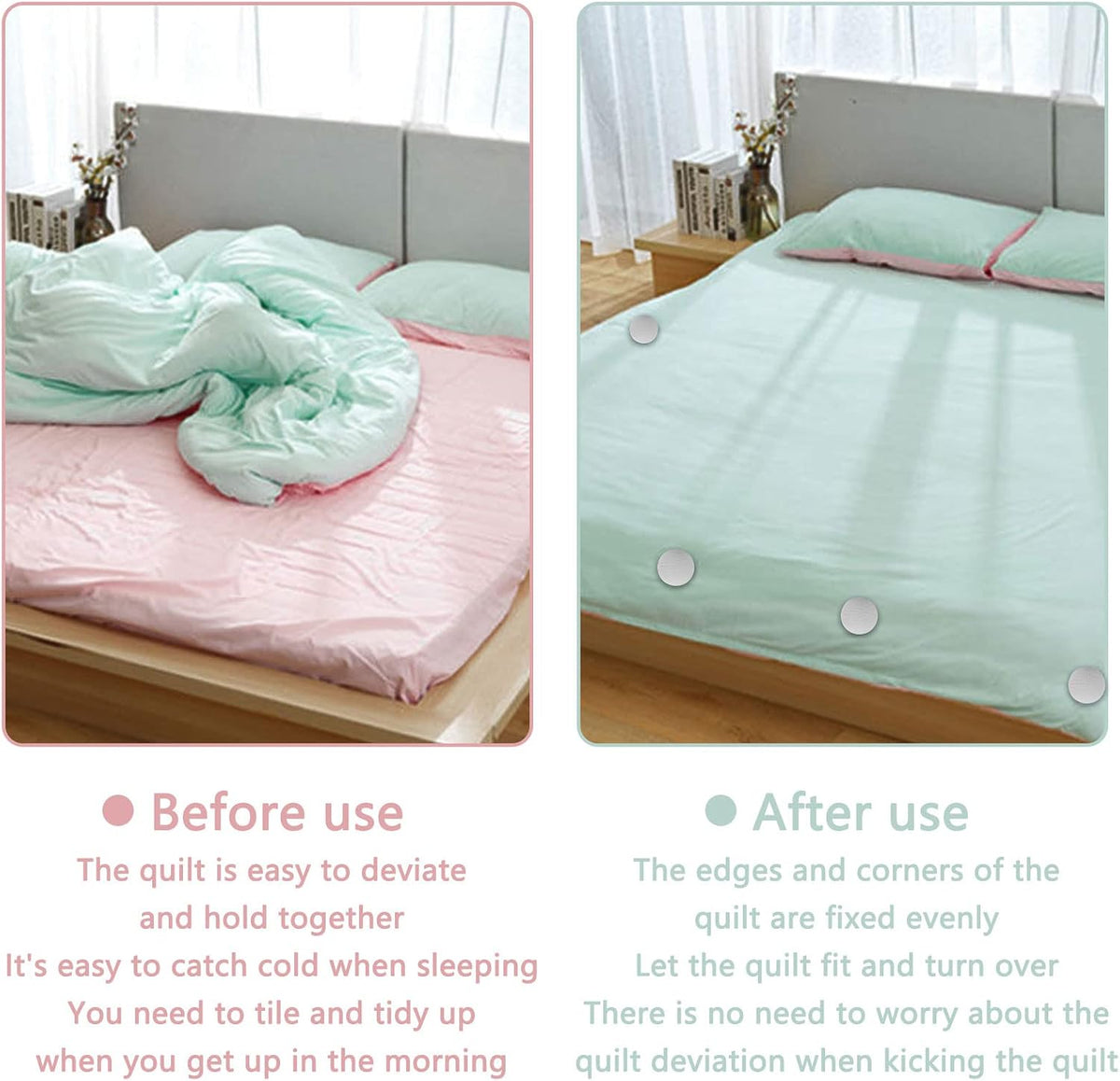 Potanro12 Pcs Duvet Cover Clips Duvet Pins, Comfortable Duvet Holder Clips.