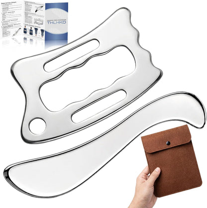 Muscle Scraper Tools, Stainless Steel Guasha Tool for Body, Scraping Tool Physical Therapy, Myofascial Release Tool, Massage Tools for Deep Tissue