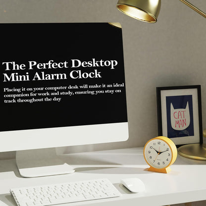 AYRELY® 4.5" Analog Alarm Clock, Small Retro Desk Clock and Table Clock