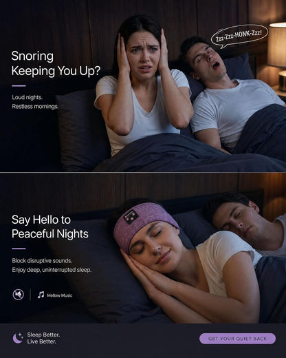 Sleep Headphones Headband, Bluetooth 5.4 Sleeping Headphones for Side Sleepers, Wireless Headband Headphones with Ultra-Thin Stereo Speakers for Sports, Workout, Travel, Meditation