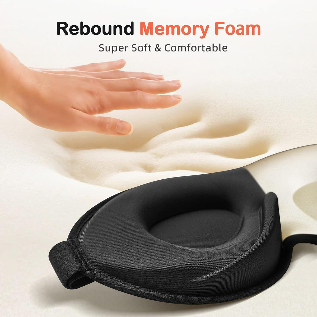 INNELO Sleep Mask for Side Sleeper, 3D Zero-Pressure, 100% Blackout, Nap