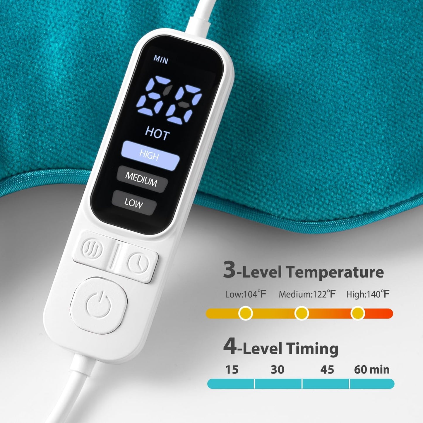 Ezona Heated Eye Mask, Warm Eye Compress Mask for Dry Eyes, Gray | USB Electric Eye Heating Pad, Temperature & Timer Control, Blepharitis, Sinus, Migraine, Stye, MGD Puffiness