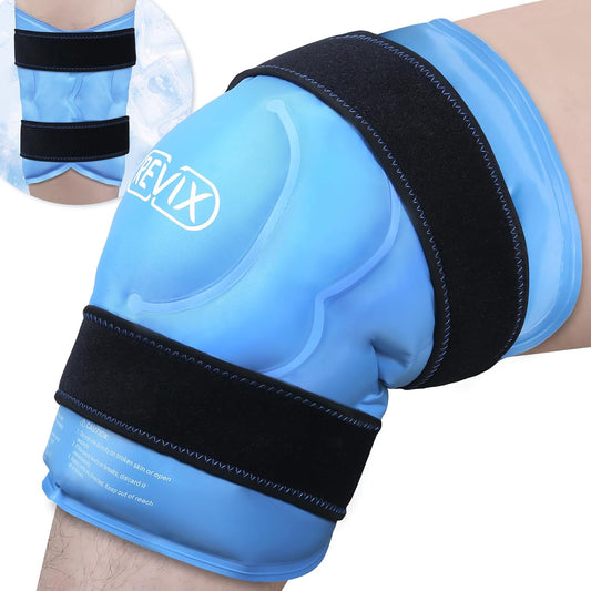 REVIX 20" XXXL Knee Ice Pack Wrap Around Entire Knee, Extra Large Ice Pack