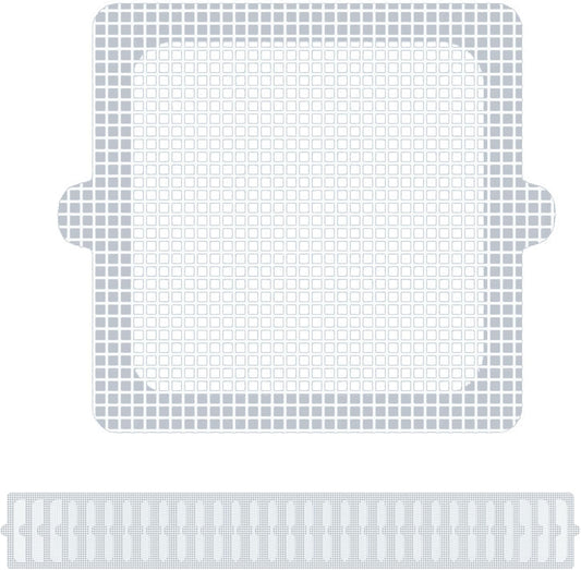 PRIMSOPH 4 Inch 30pcs Disposable Shower Drain Hair Catcher Mesh Stickers Floor Drain Sticker Disposable Drain Filter Hair Trap Sticker