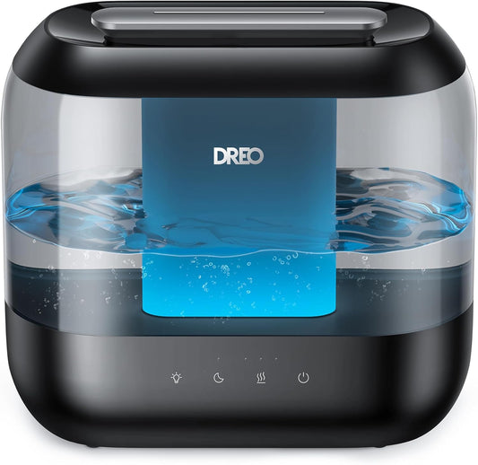 DREO 4L Humidifiers for Bedroom, 36H Runtime, 28 dB Quiet, HM311 | Easy to Refill & Clean, BPA-Free, Nightlight, Supersized Air Humidifiers for Large Room, Baby Nurseries, Plants, Indoor