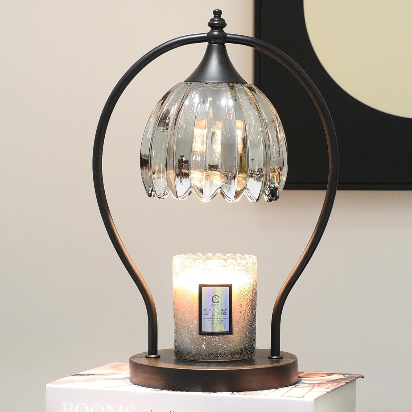 GOODBUY Candle Warmer Lamp with Timer Dimmable: Electric Candle Warmer Birthday Gifts for Women Mom - Candle Lamp Warmer House Warming Gifts New Home Decor - Wax Warmer for Jar Candles with 2 Bulbs