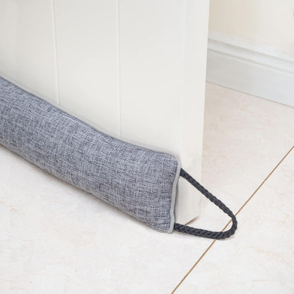 Under Door Draft Stopper Decorative Wind Stopper 36 inch for Door & Window, Weighted Animal Air Draft Stopper for Bottom of Door with Hanging Loops - Brown Dog