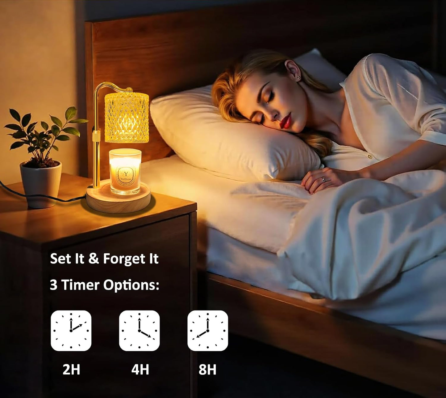 Candle Warmer Lamp with Timer Dimmer Adjustable Height, Birthday Gifts for Women, Candle Warmer for Jar Candles House Warming Gifts New Home Decor