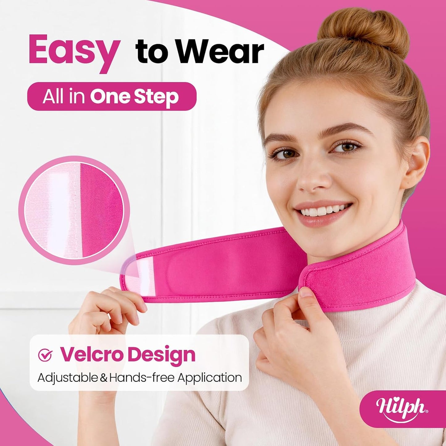 Hilph Neck Ice Pack Wrap for Tonsillectomy, 45-Minute Long-Lasting Cold | Upgraded Ice Grid Gel Design, Reusable Flexible Ice Pack for Neck Throat Cervical Thyroid Pain, Surgery Recovery, Hot Flash